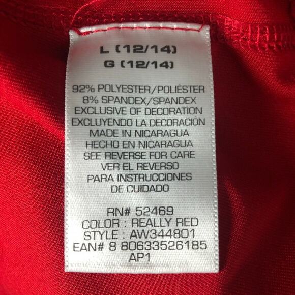 Athletic Works Long Sleeve Red Active V-Neck Top Size L - Picture 10 of 12